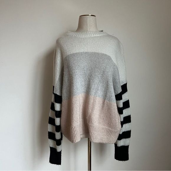 AllSaints Nicoli Colorblock Striped Jumper Size Small - Picture 2 of 7